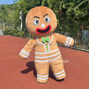 Funtoys inflable personalizado pan de jengibre Gingersnap hombre mascota disfraz Navidad Cosplay Mascotte Halloween para adultos 2/2.6m - Product Image 2