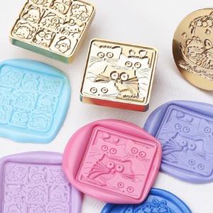 Sello de cera de la serie Cute Adorable, cabezal de cobre, latón macizo grabado, artículos de artesanía hechos a mano - Product Image 5