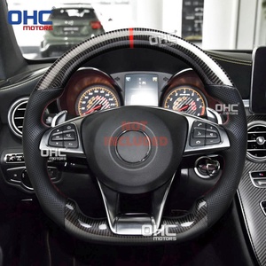 Volant en fibre de carbone véritable pour Mercedes-Benz W205 <span class=keywords><strong>AMG</strong></span> C63 GLS CLA GLE 2016 2017 avec vibration (sans chauffage) - En stock aux États-Unis - Product Image 6