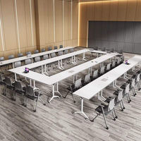 Bureaux de direction modernes, mobilier commercial, table de conférence pliable, table de formation pour le personnel, table de travail avec roulettes