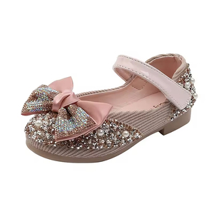 Chaussures colorées printemps-automne pour enfants, avec nœud, perles, strass, jolies chaussures de princesse pour bébés filles, idéales pour la danse - Product Image 5