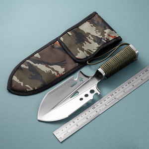 <b>Multi</b> Functional Stainless Steel <b>Camping</b> Knife Drop Point Blade Serrated Edge Nylon Handle Outdoor Survival <b>Tool</b> - Product Image 4