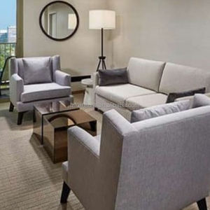 Newest Design Hampton Inn Hotel Furniture Solid Wood <b>King</b> <b>Headboard</b> 5 Star Hotel Bedroom Set <b>Bed</b> <b>Headboard</b> with Nightstand - Product Image 4