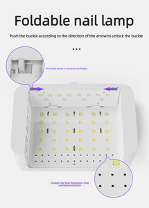 Séchoir à ongles UV LED professionnel 180W, vente en gros, <span class=keywords><strong>4</strong></span> minuteurs, capteur automatique, lampe à ongles, marque personnalisée disponible - Product Image 5
