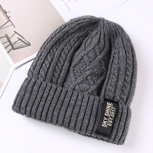 Gorro tejido <span class=keywords><strong>de</strong></span> <span class=keywords><strong>lana</strong></span> estilo invierno y otoño para <span class=keywords><strong>hombre</strong></span> <span class=keywords><strong>con</strong></span> cabeza torcida y <span class=keywords><strong>orejeras</strong></span> cálidas <span class=keywords><strong>Gorros</strong></span> cómodos - Product Image 3