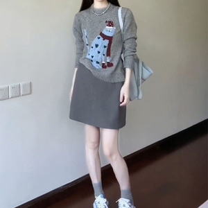 Pull pour femmes, nouvelle arrivée printemps, col rond, manches longues, coupe ajustée, imprimé <span class=keywords><strong>chat</strong></span> mignon - Product Image 2