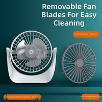 Mini ventilateur portable rechargeable USB en gros, 3 vitesses, ventilateur de bureau Type-C 2000 mAh, petit ventilateur de refroidissement pour la maison, le bureau et le camping
