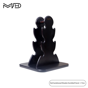رف دمبل خشبي بـ 1/3/5 طبقات - متين ومحمول بقدرة تحمل عالية وتصميم فاخر خفيف للياقة البدنية الداخلية - Product Image 2