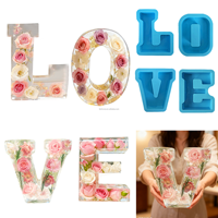 Ensemble de 26 moules en silicone pour lettres capitales, moule en résine époxy pour bougies DIY, alphabet pour fête d'anniversaire, demande en mariage, décoration de mariage