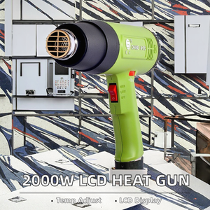 Pistola de Aire Caliente Eléctrica de 2000 Vatios, Calentamiento Rápido, Temperatura Variable, Dos Velocidades de Flujo de Aire, Pantalla LCD Digital - Product Image 3