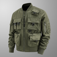 Veste bomber décontractée élégante et légère pour homme, coupe ajustée, vêtements de sport personnalisés
