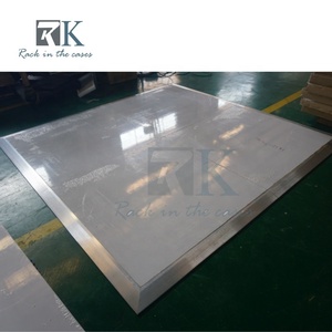 Wholesale <b>White</b>/Black Mirror Dance Floor Panels Plywood with Aluminum <b>Frame</b> Interlocking Wedding Event Dance Floor - Product Image 2