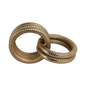 Linked Ring Sculpture Metal Decorative Object For Home Office Living Room Coffee Table - Product Image 3
