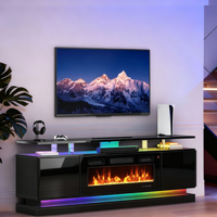Rak TV Perapian Listrik Kustom 36 Inci dengan Api 12 Warna Terintegrasi, Kontrol Jarak Jauh, Hemat Energi untuk Penggunaan di Rumah dan Hotel