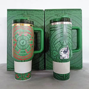 Taza Térmica para Café, Vaso Aislado con Tapa, Calentador de Jarra del Equipo Nacional de Fútbol Mexicano, Logotipo Personalizado, Copa Deportiva de Fútbol de México - Product Image 2