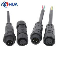 Assemblage M12 sur moulage prise mâle femelle connecteur étanche 5 broches pour système de contrôle de Signal intérieur extérieur