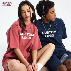 Оптовая продажа винтажная стираемая 100% хлопковая футболка 250gsm трикотажная ткань термопереводная печать для мужчин - Product Image 4