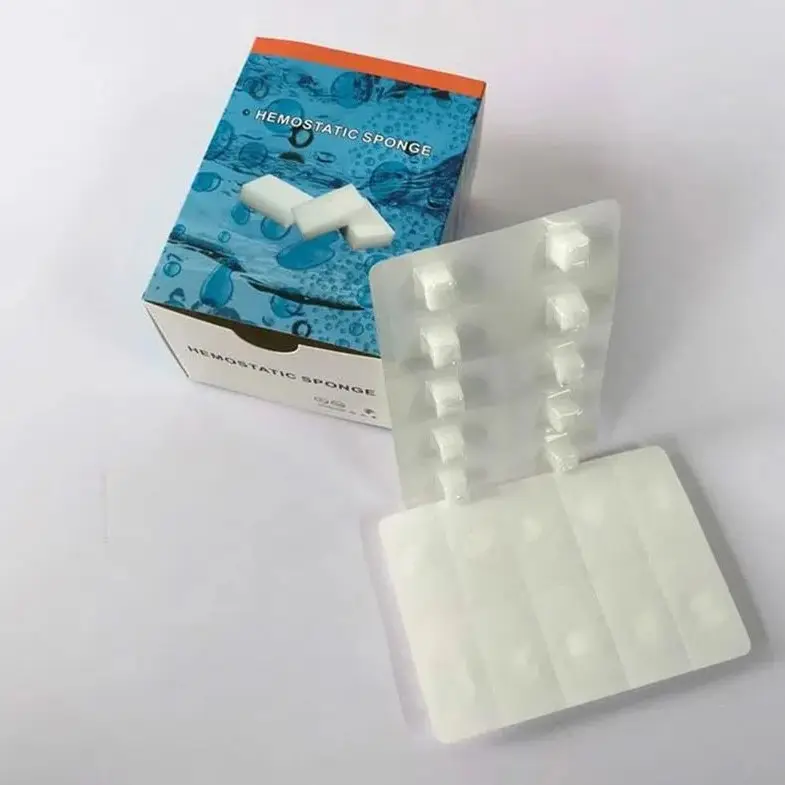 SJ Haute Qualité Absorbable Médical Dentaire Utiliser Tactique Gélatine Éponge Hémostatique OEM En Gros