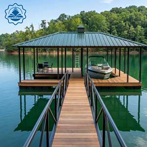 Puente Flotante de Aluminio con <span class=keywords><strong>Techo</strong></span> <span class=keywords><strong>para</strong></span> Villa, Casa Flotante o Muelle en el Lago - Product Image 1
