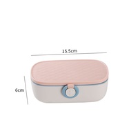 Kit de couture miniature en plastique durable avec étui à double fermoir, multifonctionnel, double couche, pour fournitures de bricolage domestiques et organisateur