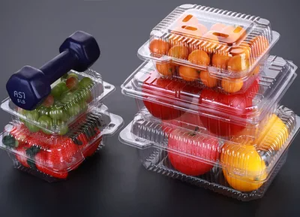 Caja de Plástico Desechable para Postres, <span class=keywords><strong>Venta</strong></span> al por Mayor, Transparente, Biodegradable, de Calidad Competitiva, Contenedor para Alimentos con Tapa - Product Image 2