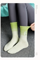 Chaussettes de sport mi-mollet pour femme, en coton pur, antibactériennes et absorbantes, idéales pour la course et le yoga