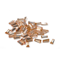 Zircons cubiques de laboratoire en vrac, taille trapèze, couleur champagne, avec effet de jeu de couleurs/feu, pour la fabrication de bijoux