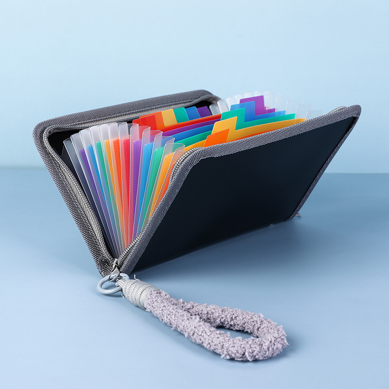 Gray edging [rainbow inside] plush portable