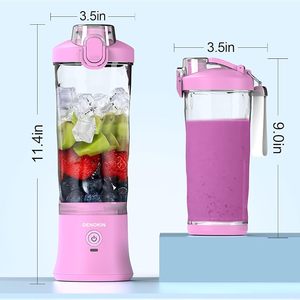 เครื่องปั่นพกพาส่วนตัว ขนาด 20 ออนซ์ ปลอดสาร BPA ชาร์จผ่าน USB โหมดปั่นและโหมดพัลส์ 2 in 1 สำหรับปั่นผลไม้และสมูทตี้ เหมาะสำหรับการเดินทาง รับผลิตแบบ OEM - Product Image 2