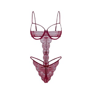Lingerie sexy pour petites poitrines, push-up, entrejambe ouvert, pas besoin de retirer, body en dentelle transparente, chemise de nuit sexy 020 - Product Image 1