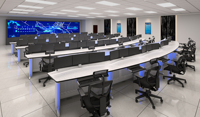 Kesino console ergonomique moderne de salle d'expédition console centrale de commande d'urgence à lumière LED