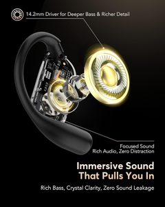 Tai nghe thể thao YYK Q16, tai nghe nhét tai stereo chống nước, kiểu móc tai, hiển thị kỹ thuật số - Product Image 5