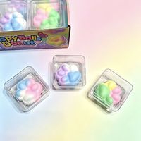 Jouet sensoriel anti-stress en argile croustillante en forme de patte de chat, avec coque extérieure craquante et intérieur doux, pour ASMR et fidget