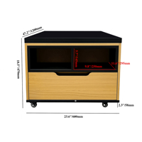Table basse contemporaine en bois écologique, hauteur réglable, rangement, pliable, 2-en-1, multifonctionnelle pour salon