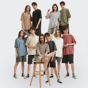 Nouveau style T-shirt vintage oversize en coton tricoté lourd 300 g/m² pour homme, qualité supérieure, effet délavé, style hip-hop - Product Image 3