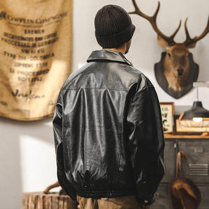 Chaqueta de Cuero Sintético Estilo Retro Americano para Hombre, Chaqueta de Motociclista de Moda, Marca Moderna, Estilo Tough Guy, Nuevo Modelo 2025, Plagianist, Guapo - Product Image 5
