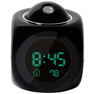Réveil numérique Projecteur LED Thermomètre de température Affichage de l'heure et de la date Calendrier de projection Chargeur USB Horloge de table - Product Image 2