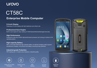 Terminal de Datos Móvil Industrial Android con NFC, Smartphone PDA Robusto CT58C, Sellado IP67, Batería de 5000 mAh