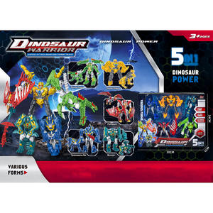 DC Hot Seller DIY 5 en 1 Transformer <span class=keywords><strong>Dinosaure</strong></span> Guerrier Double Dragon Modèle Jouet Robots Pour Enfants - Product Image 4