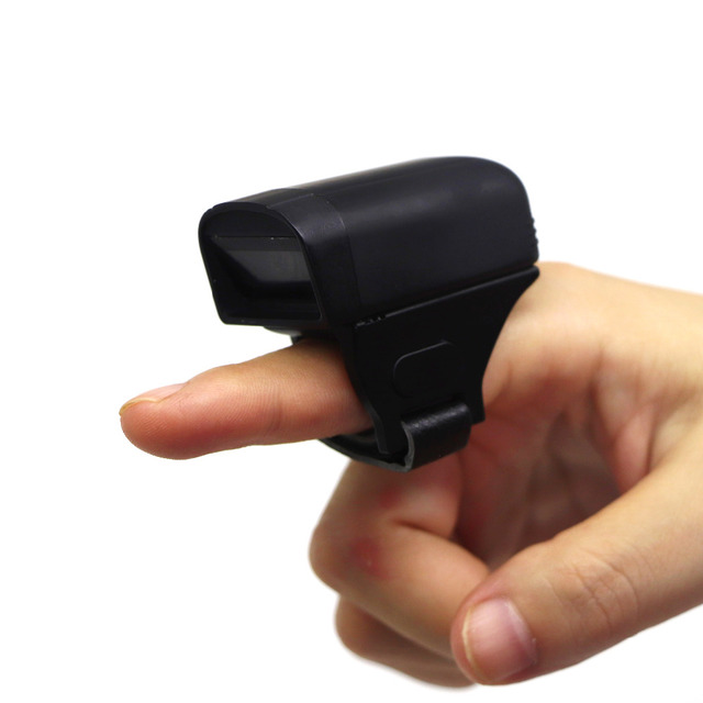 OEM ODM Wireless Handfree Portable Wearable Wireless Finger Ring 1D 2D Barcode Scanner for Warehouse Retail Store Shop