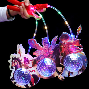Glowing Cartoon Horse Lantern <b>Led</b> <b>Light</b> Toy For Children Festival Street Vendors Portable Bubble <b>Projector</b> Plastic Material - Product Image 3