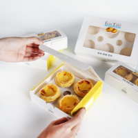 Scatola di carta rettangolare di Natale felice 2025 per torta nuovo stile torta torta torta scatola di cartone Kraft confezione regalo