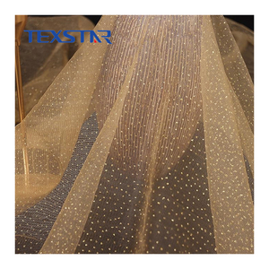 100% Polyester lấp lánh long lanh vải tuyn vải kim loại lưới cho váy váy - Product Image 1