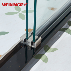 Porte de douche coulissante <span class=keywords><strong>double</strong></span> en <span class=keywords><strong>verre</strong></span> trempé encadrée d'un <span class=keywords><strong>cadre</strong></span> en alliage d'aluminium de 8 mm, installation facile - Product Image 6