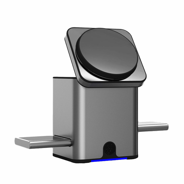 3 in 1 15W Fast Charging Wireless Charger Stand Q2 Auto-Rotation Foldable Dock with Magnetic Charging Feature Aluminium Alloy