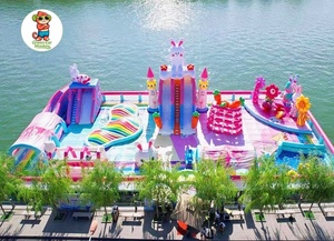 Parc aquatique gonflable commercial de haute qualité en PVC, avec toboggan et aire de jeux aquatique, château gonflable à vendre - Product Image 4