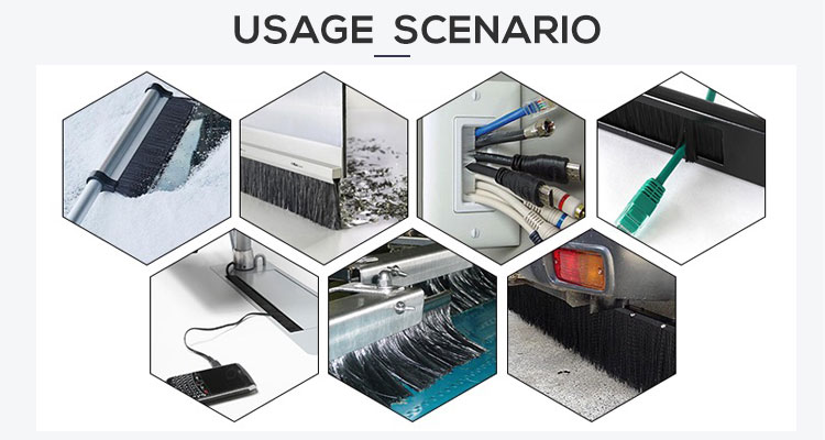 Industrial Sealing Imitated Sisal Strip Brush For Door Bottom Dustproof