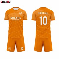Maßgeschneiderte Spielerversion Fußballtrikot Sublimiert Blanko Ohne Logo Kurzarm Retro-Sets Mit Shorts für Herren Jugendliche Sportteams