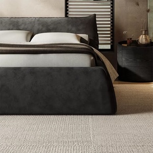 Кровать Zayshine в итальянском минималистичном стиле, класса люкс, с пескоструйной обработкой, большая, для главной спальни, 1,8 метра, модульная, для отелей и вилл, двуспальная, мягкая - Product Image 5