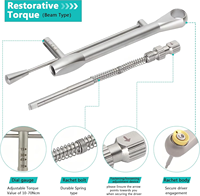 Kit d'outils de restauration universelle pour implants dentaires, tournevis à couple pour implants dentaires, clé pour système d'implants dentaires, vente en gros